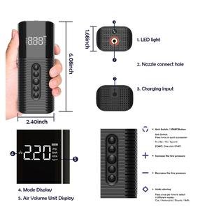כוח חזק דיגיטלי מראה משאבת אוויר מכונית צמיג מתנפח אוויר דיגיטלי צמיג inflator עם מד לחץ - Product Image 2