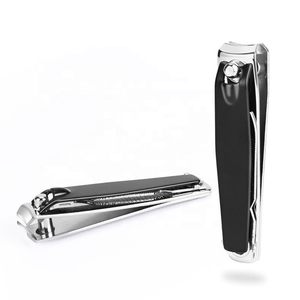 Coupe-ongles en acier au carbone noir, petit, portable, avec lime - Product Image 1