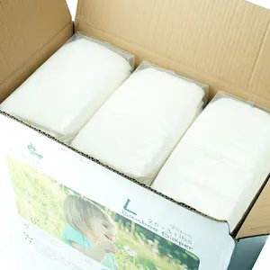 OEM ODM Bamboo Premium Biodegradable Baby Diapers Pure White Eco Friendly Nappies