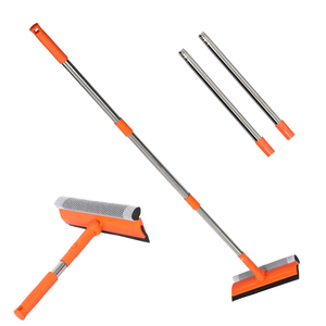 Meilleure vente 2 en 1 outil de nettoyage Long manche en acier inoxydable raclette à vitres professionnelle - Product Image 1