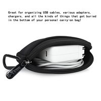 Petite pochette technique en néoprène personnalisée en usine SMETA sac organisateur de câble de voyage accessoires électroniques sacs de rangement de transport