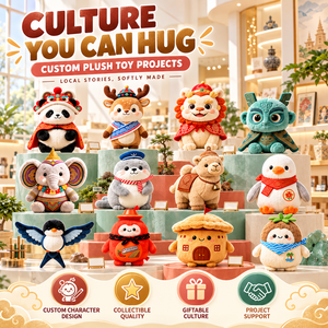 Jouets en peluche personnalisés en gros OEM ODM, poupées mascottes animales, porte-clés, coussins pour cadeaux de marques, commandes en gros - Product Image 1