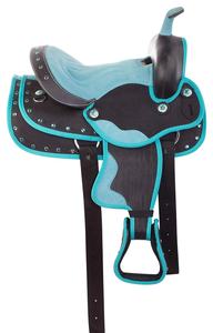 Sillín de caballo de cuero occidental de alta calidad hecho a mano duradero Ranch Trail Riding Saddle ajustable estribo asiento profundo OEM al por mayor - Product Image 3