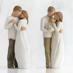 Creative Wedding Gifts Home Office Resin Crafts New American Style Character Family Sculpture Decoration