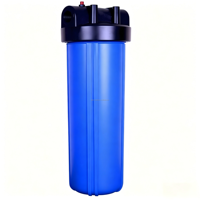 Boîtier de filtre à eau Big Blue 10/20 pouces, port 1 pouce, en PP de qualité alimentaire, pour système de filtration d'eau domestique, élimination des sédiments, haut débit