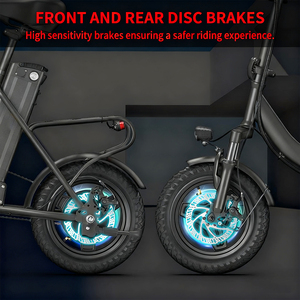 Vélo électrique pliable 36V 350W avec pneus de 14 pouces et freins à disque mécaniques - Vente flash - Product Image 5