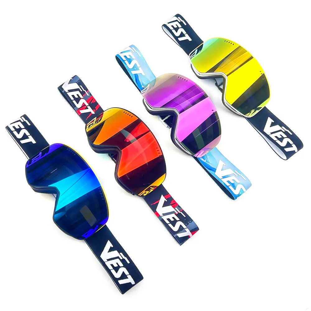 Occhiali da sci magnetici con Clip sul lato Logo personalizzato con Design OTG Anti nebbia UV400 protezione occhiali da Snowboard da sci