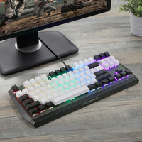 Teclado Mecánico para Juegos CK73 Personalizado, con Cable, 87 Teclas, Retroiluminación RGB, para Juegos de Windows y Mac