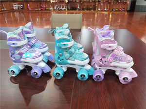 I pattini a rotelle in linea lampeggianti per bambini di nuovo Design supportano le scarpe ispessite della pista di pattinaggio sportivo all'aperto - Product Image 4