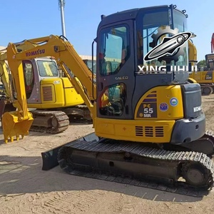 Excavadora usada Komatsu 55-2, de segunda mano, marca original japonesa, 5 toneladas, excavadora pequeña con orugas de goma, excavadoras pequeñas - Product Image 4