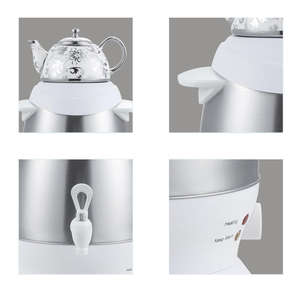 Samovar numérique 4L en acier inoxydable, bouilloire à eau avec double robinet, chauffe-thé électrique - Product Image 4