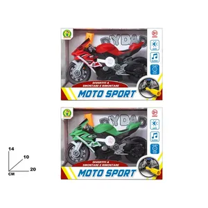 Motocicleta Deportiva de Juguete con Luces y Sonidos, de Plástico, Funciona con Pilas, Escala 1:12, para Niños de 3 Años en Adelante - Product Image 1