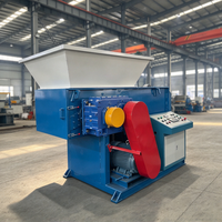Broyeur industriel à double arbre, machine de broyage robuste avec protection contre les surcharges pour le traitement des déchets commerciaux