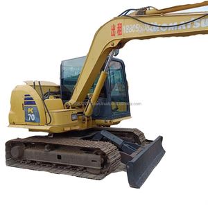 Mini Excavadora de 7 Toneladas Komatsu PC70 de Japón Usada en Venta, Excavadora Hidráulica de Cadenas Usada, Komatsu PC70 - Product Image 1