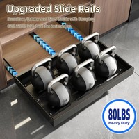 Lot de 2 organiseurs de tiroirs télescopiques extensibles et réglables en largeur (32-53 cm) pour l'organisation de la cuisine et du garde-manger