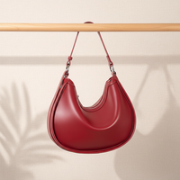 Sac à bandoulière en cuir véritable rétro, chaînes vintage, style minimaliste, nouveauté 2024 pour femme