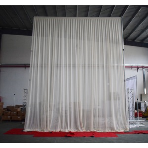 โครงเหล็กอลูมิเนียมสีเงินแบบพกพาปรับได้สำหรับงานแต่งงาน พร้อมผ้าม่านคลุมเต็นท์ - Product Image 3