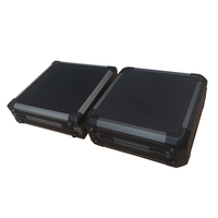 Mallette de transport rigide en aluminium noir pour 16 boules boîte de rangement de billard avec serrure de porte et rangement de craie ensemble de billard en résine mallette à outils