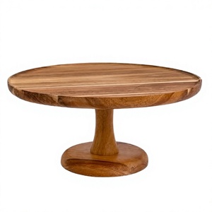 Handmade Eco-Friendly Mango Wood Round <b>Cake</b> <b>Stand</b> Natural Finish Dessert Display Pedestal for Wedding Party Home Belief Brand - Product Image 4