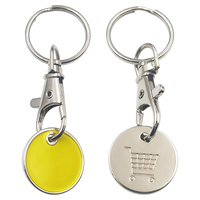Porte-clés jeton de chariot de courses en métal personnalisé avec impression, design tendance, en stock – Offre spéciale