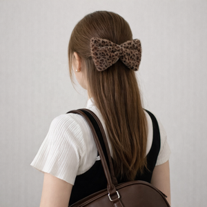 2025 Offre Spéciale marron imprimé léopard points nouveau Design chouchous pinces à cheveux mode élégant épingles à cheveux cravates ensemble pour les femmes quotidien rue - Product Image 4