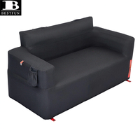 Canapé gonflable de luxe en Oxford 1000D, causeuse gonflable pour le glamping, lavable en machine, double couche, avec poches, idéal pour la plage