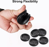 Kuliwei – Passe-câble en caoutchouc noir double face pour protection de câbles, isolation et étanchéité des trous de panneau