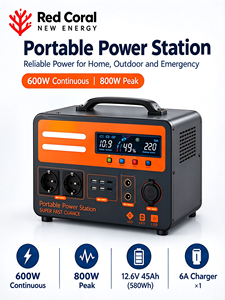 Centrale Électrique Portable OEM 600W/800W, Générateur Solaire 580Wh à Onde Sinusoïdale Pure pour Camping, VR, Voyage en Extérieur, et Alimentation de Secours Domestique 220V - Product Image 1