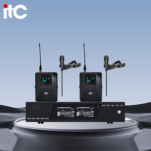 ميكروفون بشاشة عرض Lavalier باستخدام ميكروفون مكثف لاسلكي ميكروفون لاسلكي مع تردد للتسجيل - Product Image 4