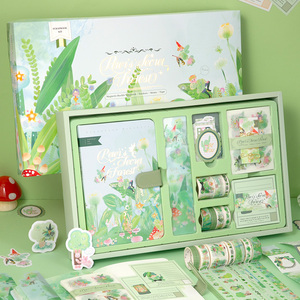 Simno 149PCS ít cô gái dễ thương từ khóa văn phòng phẩm Nguồn cung cấp Washi che băng Sticker Memo Pad Quà Tặng thiết lập với người cai trị - Product Image 5