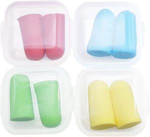 Tapones para los Oídos de Espuma PU Envasados Individualmente, Cancelación de Ruido, Negros, para Dormir, Trabajar, Viajar, Bloqueo de Sonido, con Estuche - Product Image 1