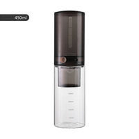 Cafetière Ice Drip 4 tasses et 600ml Cold Brew Coffee Smooth Dripper Slow Cold Drip Iced Coffee Concentrate Brewer