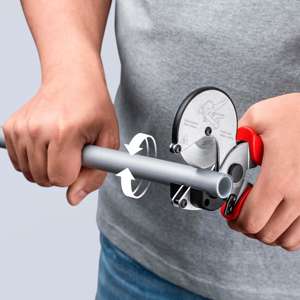 Knipex 90 25 25สำหรับท่อคอมโพสิตและพลาสติกที่มีที่จับหลายองค์ประกอบชุบโครเมี่ยม210มม - Product Image 3