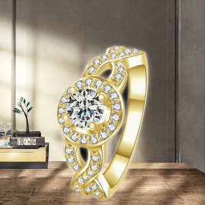 Bague ajustable unisexe en argent plaqué IGI avec initiale en forme de cœur et grappe de zircons, bijou personnalisé classique, idéal pour le dropshipping - Cadeau 1 - Product Image 3