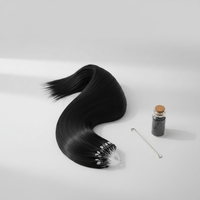 Extensions de cheveux 100% naturels vierges Remy, double épaisseur, pointes épaisses en soie, pointes nano, micro-boucles, styles ondulés chinois
