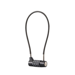 Cadenas à combinaison 4 chiffres 175 mm en alliage de zinc noir, corps rectangulaire, pour armoire, porte, clôture, patio, table, chaise, tondeuse à gazon - Product Image 5