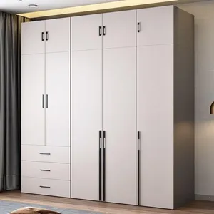Combinación de Muebles de Madera de Doble Color para Dormitorio, <span class=keywords><strong>Armario</strong></span> Organizador de Ropa - Product Image 4