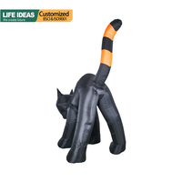 Décorations de cour pour Halloween Gonflables géants de 10 pieds Décorations d'extérieur pour Halloween Gonflables pour chat noir