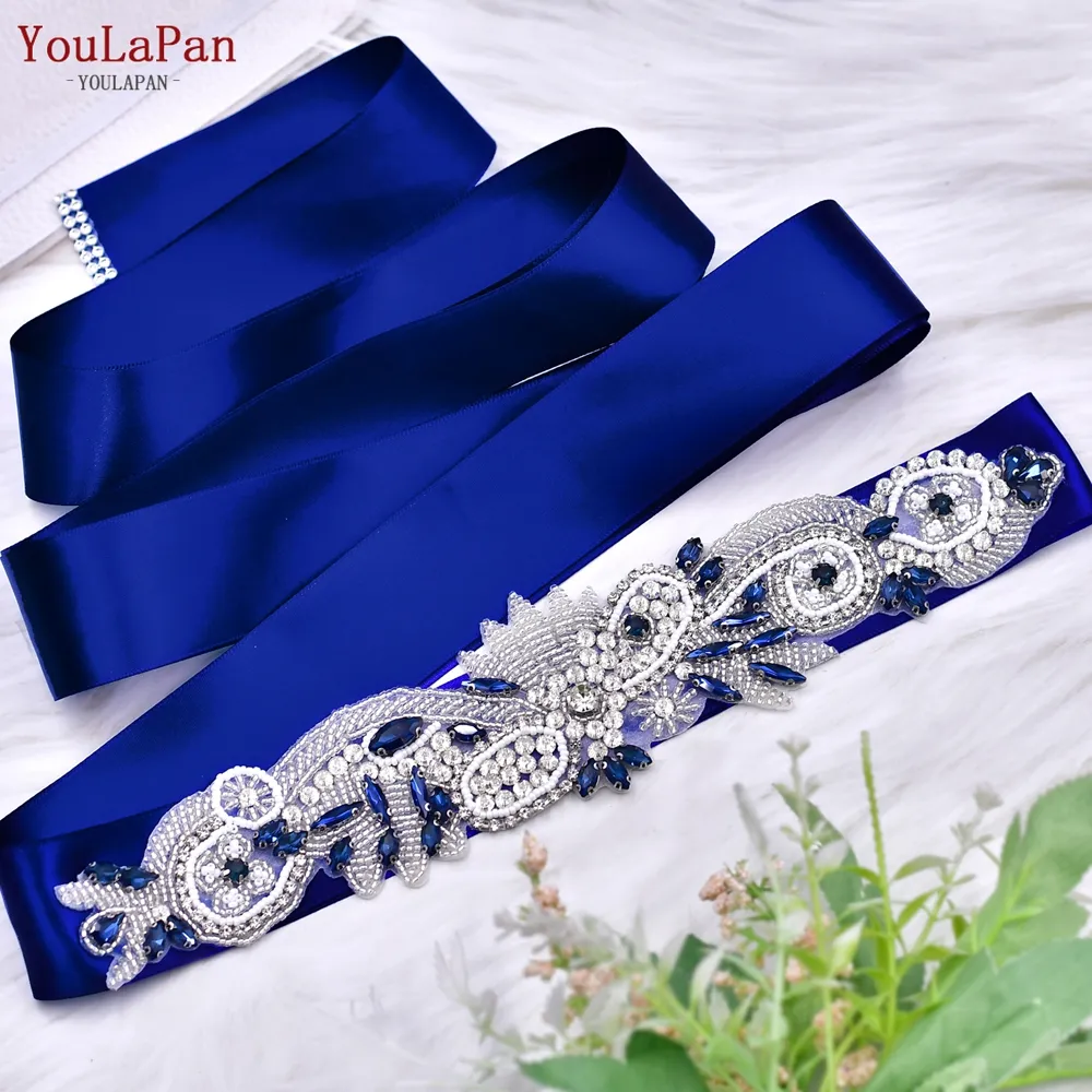 YouLaPan S280 la dernière couleur strass perlé Applique robe pour femme ceinture robe de mariée accessoires de taille ruban de mariée ceinture