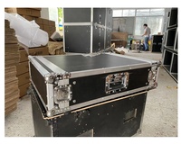 Boîtier de vol professionnel en aluminium à deux portes 2U/3U/4U antichoc/monocouche simplement équipé transportant une armoire d'amplificateur de stockage