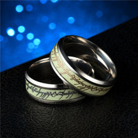 Leuchtender Edelstahl-Ring-Uhr Personalisierter Kreativer Schmuck mit 18K Goldplattierung - Herr der Ringe Thema Unisex Großhandel