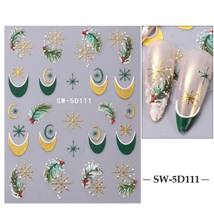 5D Navidad luz brillo <span class=keywords><strong>uñas</strong></span> en relieve pegatinas árbol <span class=keywords><strong>de</strong></span> Navidad copos <span class=keywords><strong>de</strong></span> nieve <span class=keywords><strong>diseño</strong></span> <span class=keywords><strong>de</strong></span> algodón <span class=keywords><strong>2023</strong></span> invierno manicura SW-5D113 - Product Image 2