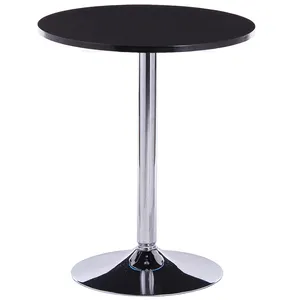 China super quality Dinning table room furniture Dining Room Sets chromed leg white wood side table for dinner