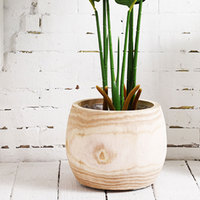 Pot de fleurs en bois suspendu, Pot de jardin naturel fait à la main, jardinière décorative pour la maison