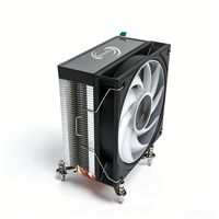 Refroidisseur d'air pour processeur ARGB 4HW-12B-9YNDG2, ventilateur de refroidissement pour PC de bureau, silencieux, haute performance, compatible avec les processeurs Intel et AMD