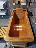 Baignoire autoportante en bois au design moderne pour usage intérieur – Idéale pour hôtels, villas, appartements – Fournisseur de premier choix