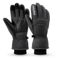 Gants de cyclisme d'hiver unisexes personnalisés avec logo, coupe-vent et doublure polaire pour sports de plein air – Vente en gros