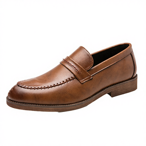 Nouvelles Idées de Produits Tendance : Chaussures Richelieu Décontractées pour Hommes en <span class=keywords><strong>Cuir</strong></span> Véritable, Idéales pour Mariages, avec <span class=keywords><strong>Semelle</strong></span> Plate en PU - Product Image 4