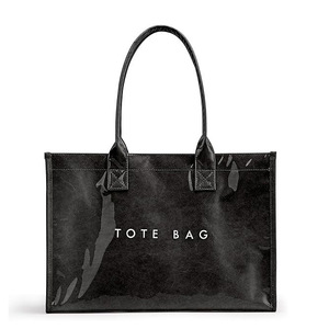 Fashion Pvc Leather Tote <strong>Bags</strong> With Custom Printed Logo for Students Officers Commute - Product Image 4