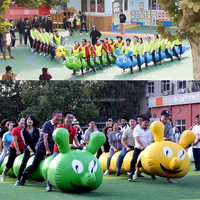Course de bateau-dragon gonflable interactive pour 5 personnes en plein air, jeu sportif de team building avec concept de ballon